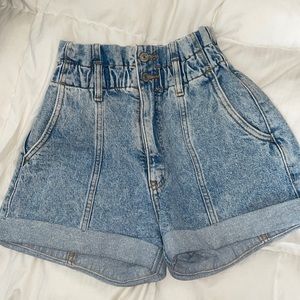 Abercrombie and fitch the 80s paper bag shorts ultra highrise